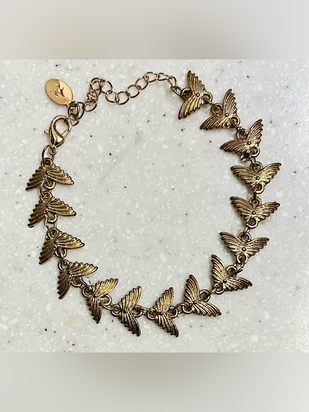Accessorize Gold Butterfly Link Bracelet